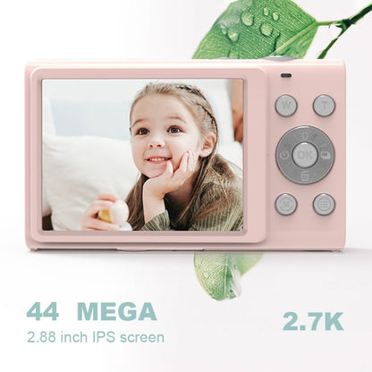 DC402 2.4 inch 44MP 16X Zoom 2.7K Full HD Digital Camera Children Card Camera, UK Plug (Pink) - Consumer Electronics by buy2fix | Online Shopping UK | buy2fix