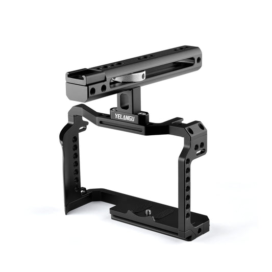 YELANGU C22 YLG0334B Video Camera Cage Stabilizer with Handle for Canon EOS R5/R6 (Black) by YELANGU