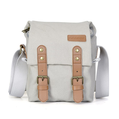 CADEN N1 Simple Retro Multifunctional Canvas Waterproof Digital Camera Photography Bag (Beige White) - Camera Accessories by CADeN | Online Shopping UK | buy2fix