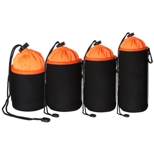 4 in 1 SLR Camera Lens Bag Micro Single Lens Bag Lens Inner Bile Bag Waterproof Protective Case Plus Velvet Thickening (Orange) by buy2fix