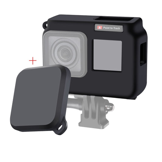 For Insta360 One R 4K with Frame Shockproof Silicone Protective Case with Lens Cap Cover(Black) - DJI & GoPro Accessories by buy2fix | Online Shopping UK | buy2fix