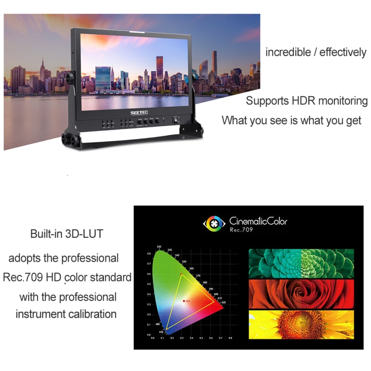 SEETEC ATEM156S 15.6 inch 3G-SDI HDMI Full HD 1920x1080P Multi-camera Broadcast Monitor(AU Plug) - Camera Accessories by SEETEC | Online Shopping UK | buy2fix