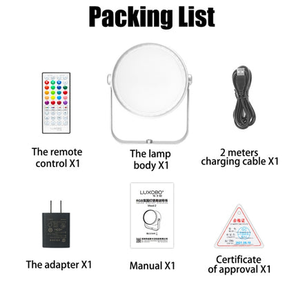 LUXCEO Mood2 RGB Atmosphere Fill Light Desktop Rhythm Pickup Lamp with Remote Control (UK Plug) - Camera Accessories by LUXCeO | Online Shopping UK | buy2fix