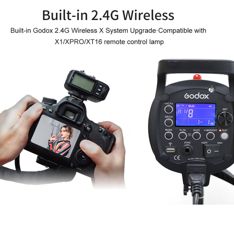 Godox QT400IIM 400Ws Strobe Studio Flash Light(UK Plug) - Camera Accessories by Godox | Online Shopping UK | buy2fix