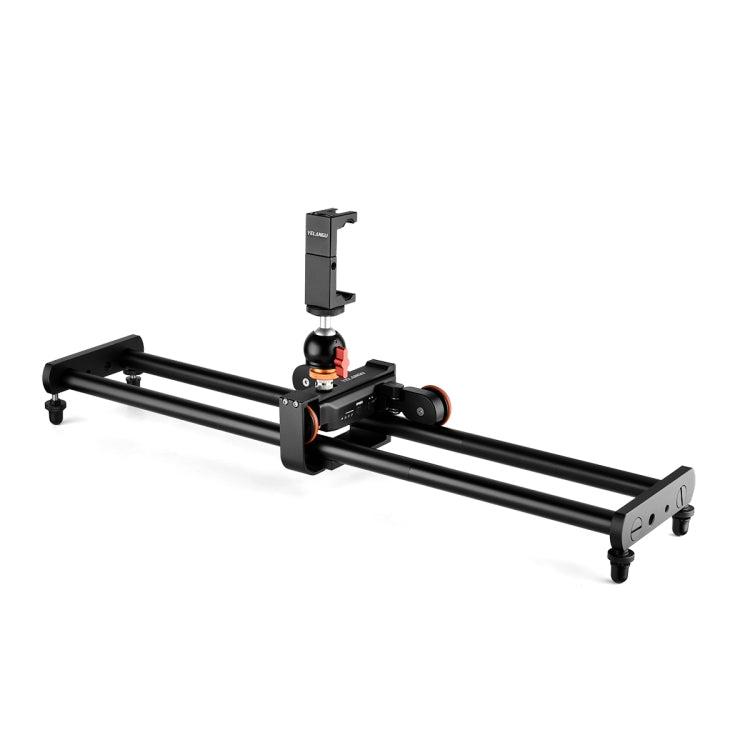 YELANGU L60E 60cm Slide Rail Track + L4 3-Wheel Video Dolly with Phone Clamp & Ballhead - Camera Accessories by YELANGU | Online Shopping UK | buy2fix