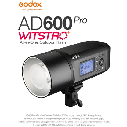 Godox  AD600 Pro WITSTRO 600Ws All-in-One Outdoor Flash 2.4GHz Speedlite Light(EU Plug) - Camera Accessories by Godox | Online Shopping UK | buy2fix