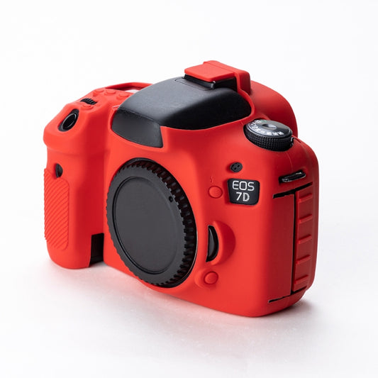 Soft Silicone Protective Case for Canon EOS 7D (Red) by buy2fix