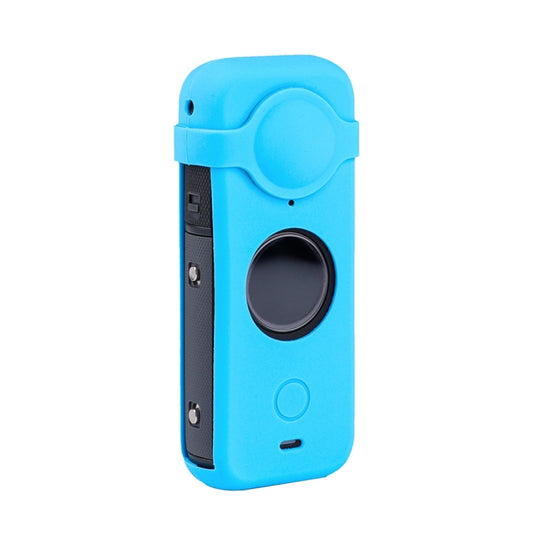 Full Body Dust-proof Silicone Case with Lens Cover for Insta360 ONE X2 (Blue) - DJI & GoPro Accessories by buy2fix | Online Shopping UK | buy2fix