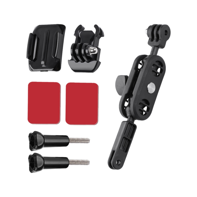 360 Pivot Magic Arm Motorcycle Helmet Mount Adapter Holder (Black) - DJI & GoPro Accessories by buy2fix | Online Shopping UK | buy2fix