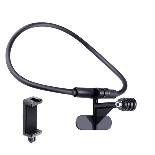 Hands Free Lazy Wearable Neck Camera Phone Holder with Phone Clamp, Extended Version(Black) - DJI & GoPro Accessories by buy2fix | Online Shopping UK | buy2fix