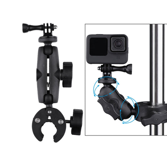 Extended Version 360 Rotation Adjustable Action Camera Clamp Plier Base Holder (Black) - DJI & GoPro Accessories by buy2fix | Online Shopping UK | buy2fix
