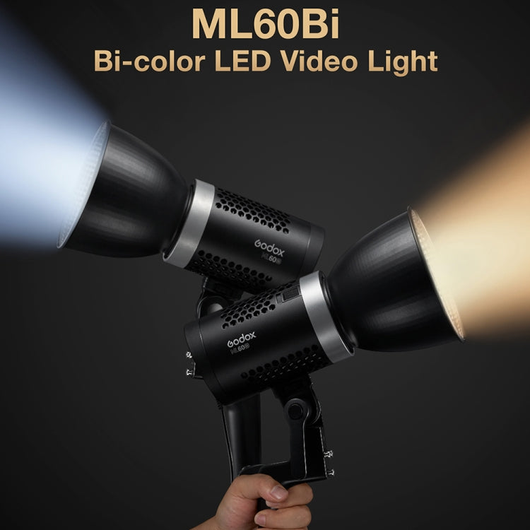 Godox ML60BI 60W LED Light 2800-6500K Brightness Adjustment Video Studio Flash Light(AU Plug) - Camera Accessories by Godox | Online Shopping UK | buy2fix