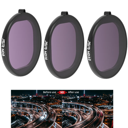 JSR Round Housing 3 in 1 ND8+ND16+ND32 Lens Filter for GoPro HERO8 Black