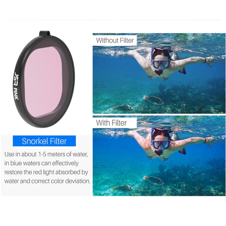 JSR Round Housing Diving Color Lens Filter for GoPro HERO8 Black(Pink) - DJI & GoPro Accessories by JSR | Online Shopping UK | buy2fix