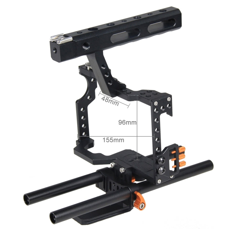 YELANGU YLG0904A-C Handle Video Camera Cage Stabilizer for Panasonic Lumix DMC-GH4 / Sony A7 & A7S & A7R & A7RII & A7SII(Orange) - Camera Accessories by YELANGU | Online Shopping UK | buy2fix