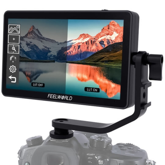 FEELWORLD F6 Plus V2 6 pouces 3D LUT écran tactile DSLR caméra moniteur de champ, IPS FHD1920x1080 4K entrée et sortie HDMI, avec bras inclinable