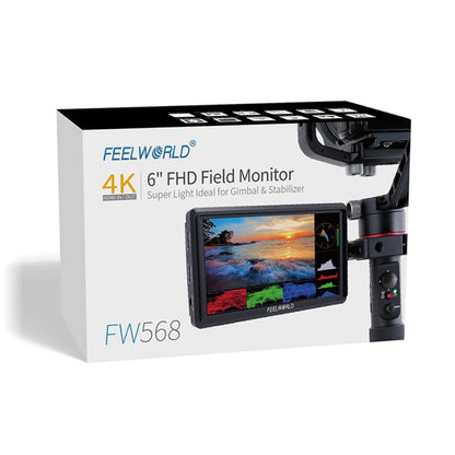 FEELWORLD FW568 V3 6 inch 3D LUT DSLR Camera Field Monitor, IPS Full HD 1920 x 1152,  Support HDMI Input Output Tilt Arm - Camera Accessories by FEELWORLD | Online Shopping UK | buy2fix