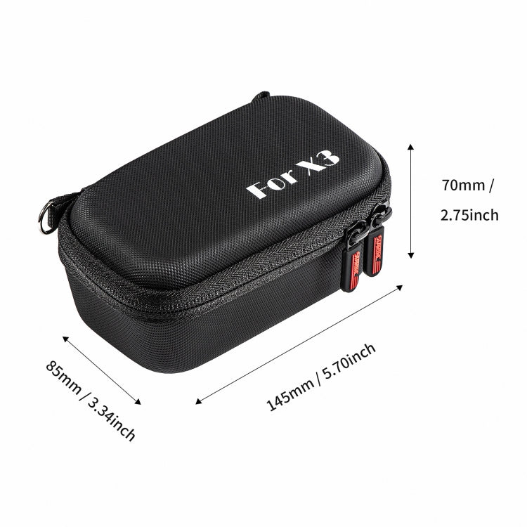 For Insta360 One X3 STARTRC Camera Carry Case with Carabiner & Strap(Black) - DJI & GoPro Accessories by buy2fix | Online Shopping UK | buy2fix
