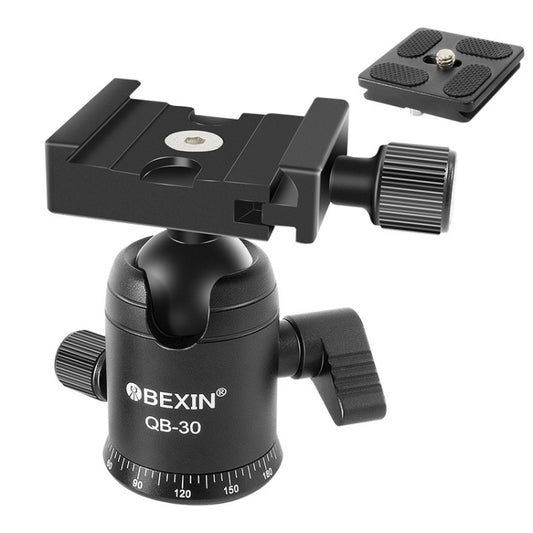 BEIXIN QB-30 360 Degree Rotation Panorama Metal Ball Head with Quick Release Plate by BEXIN