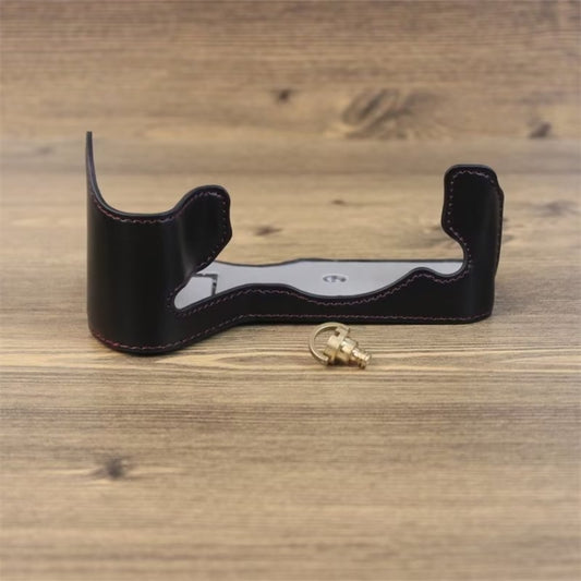 For Fujifilm XH2S 1/4 inch Thread PU Leather Camera Half Case Base (Black) by buy2fix