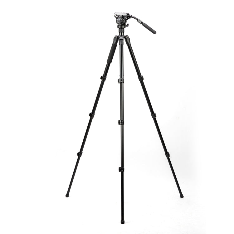 Fotopro S5i 4-Section Tripod Mount with Fluid Drag Head (Black) - Camera Accessories by Fotopro | Online Shopping UK | buy2fix