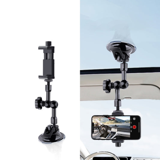 27cm Single Suction Cup Articulating Friction Magic Arm Phone Clamp Mount (Black) - DJI & GoPro Accessories by buy2fix | Online Shopping UK | buy2fix