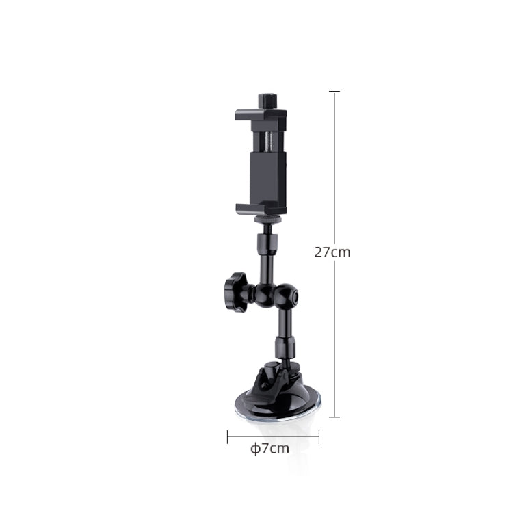 27cm Single Suction Cup Articulating Friction Magic Arm Phone Clamp Mount (Black) - DJI & GoPro Accessories by buy2fix | Online Shopping UK | buy2fix