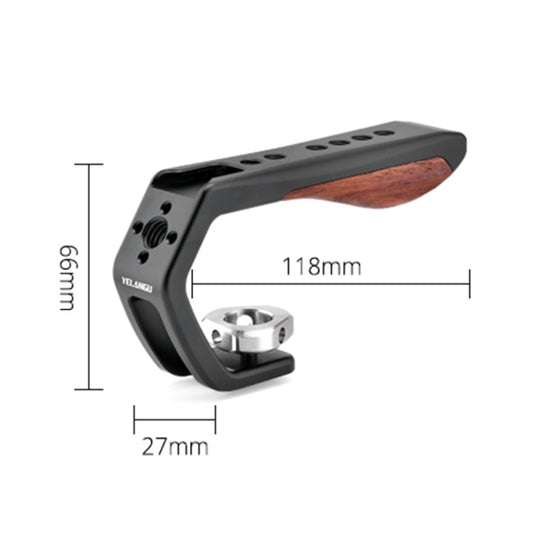 YELANGU LW-B01-3 Handheld Video Stabilizer Top Handle with Cold Shoes for LW-B01 Cage by YELANGU