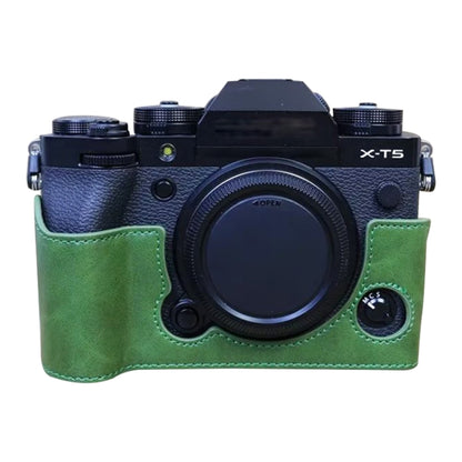 For FUJIFILM X-T5 1/4 inch Thread PU Leather Camera Half Case Base (Green) - Half Case by buy2fix | Online Shopping UK | buy2fix