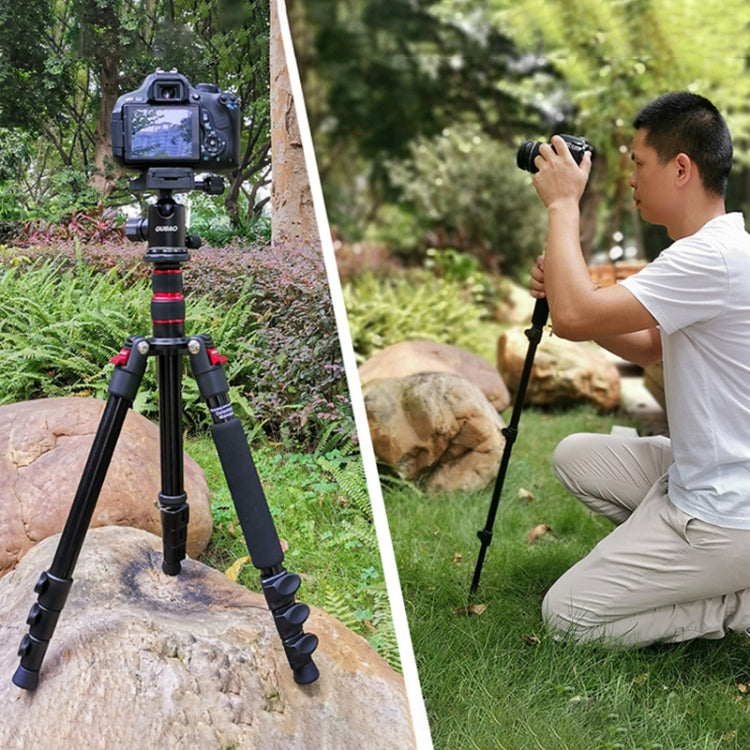 TRIOPO Oubao A-208S Adjustable Portable  Aluminum Alloy Tripod with Ball Head for SLR Camera - Camera Accessories by TRIOPO | Online Shopping UK | buy2fix