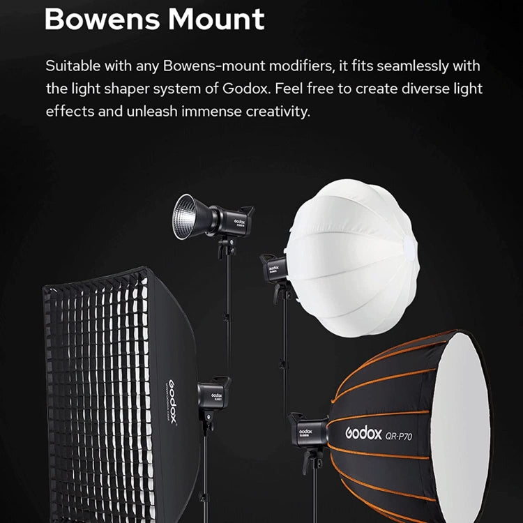 Godox SL60IIBi 75W Bi-Color 2800K-6500K LED Video Light(UK Plug) - Shoe Mount Flashes by Godox | Online Shopping UK | buy2fix