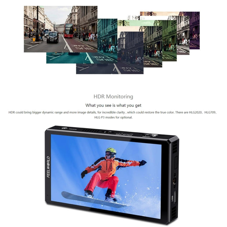 FEELWORLD CUT6 6-inch Touch Screen Monitor Recorder FHD IPS 4K HDMI Camera Field Monitor (Black) - On-camera Monitors by FEELWORLD | Online Shopping UK | buy2fix