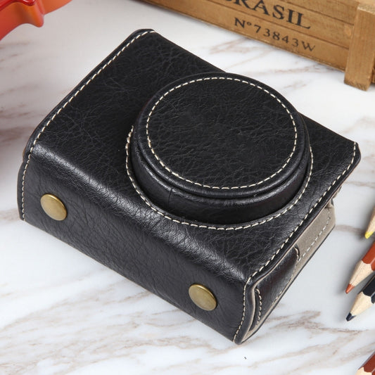 For Canon PowerShot G7 X Full Body Camera PU Leather Camera Case Bag with Strap (Black) by buy2fix