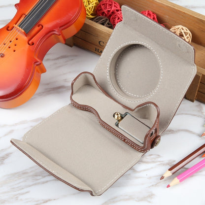 For Canon PowerShot G7 X Full Body Camera PU Leather Camera Case Bag with Strap (Coffee) by buy2fix