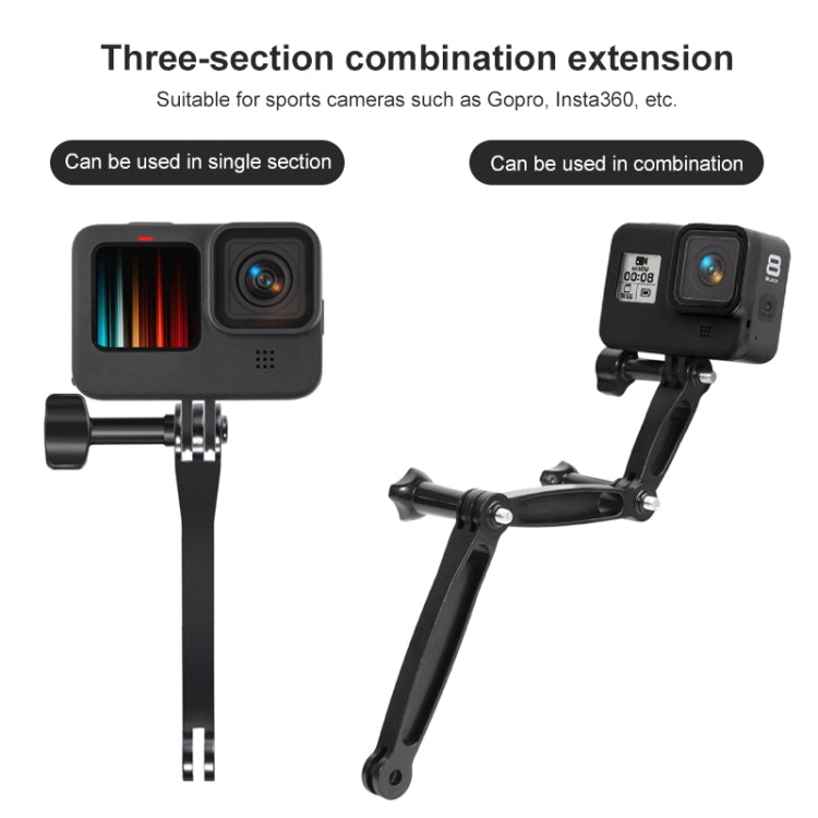 Joint Aluminum Extension Arm Grip Extenter for GoPro Hero11 Black / HERO10 Black / HERO9 Black /HERO8 / HERO7 /6 /5 /5 Session /4 Session /4 /3+ /3 /2 /1, Insta360 ONE R, DJI Osmo Action and Other Action Cameras, Length: 8.8cm - DJI & GoPro Accessories by buy2fix | Online Shopping UK | buy2fix
