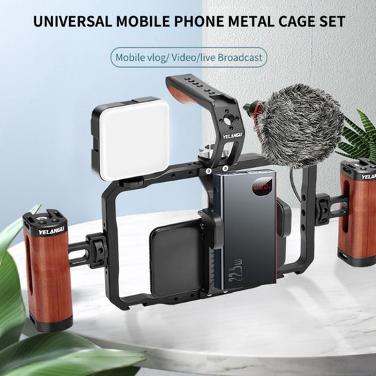 YELANGU LW101 Vlogging Live Broadcast Smartphone Video Rig Handles Stabilizer Kits by YELANGU