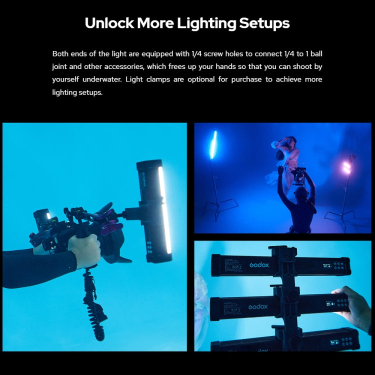 Godox WT25D Waterproof Tube Light  25cm White Light Photo Video Fill Light -  by Godox | Online Shopping UK | buy2fix