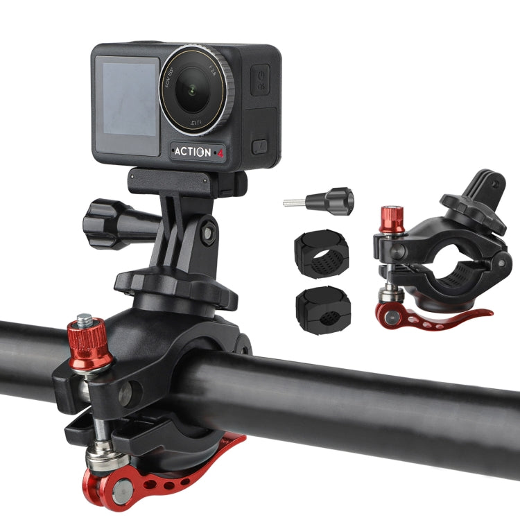 Sunnylife Sports Camera Universal Bicycle Clamp 360 Rotation 19-35mm Clip for DJI Action / Insta360 / GoPro (Black) - Bicycle Handlebar Mount by Sunnylife | Online Shopping UK | buy2fix