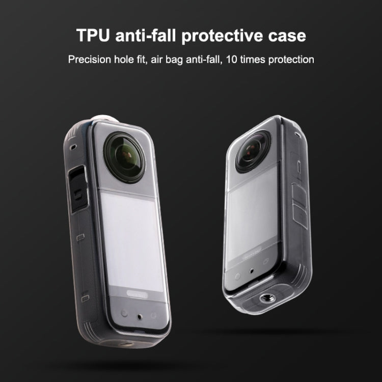 For Insta360 X3 Hollow Clear TPU Protective Case (Transparent) - Case & Bags by buy2fix | Online Shopping UK | buy2fix