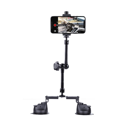 Dual-leg Suction Cup Articulating Friction Magic Arm Phone Clamp Mount (Black) - DJI & GoPro Accessories by buy2fix | Online Shopping UK | buy2fix