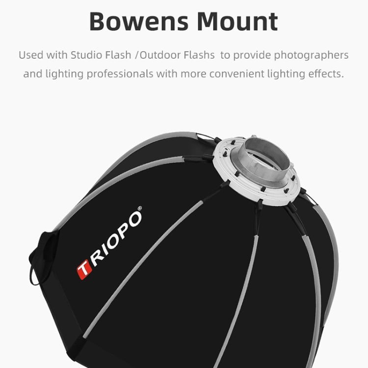 TRIOPO K90 90cm Speedlite Flash Octagon Parabolic Softbox Bowens Mount Diffuser for Speedlite - Camera Accessories by TRIOPO | Online Shopping UK | buy2fix