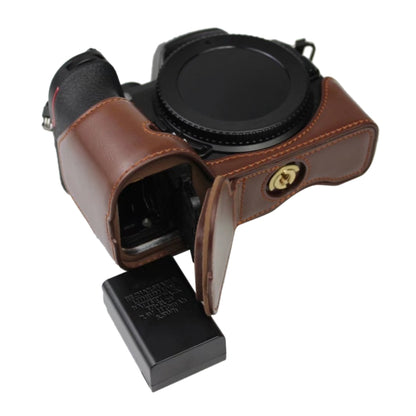 1/4 inch Thread PU Leather Camera Half Case Base for Nikon Z50(Coffee) - Camera Accessories by buy2fix | Online Shopping UK | buy2fix