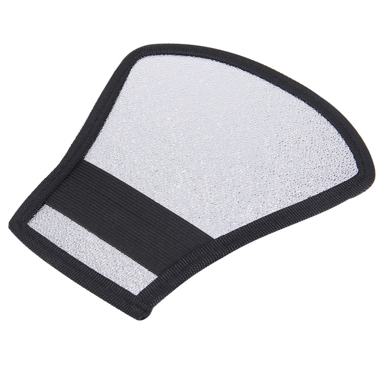 2 in 1 (Silver / White) Fan-shaped Folding Reflector Board, Size: 20.0 x 18.5 x 10.5 cm - Camera Accessories by buy2fix | Online Shopping UK | buy2fix