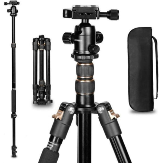 TRIOPO K2508S+B1S Adjustable Portable  Aluminum Alloy Tripod with Ball Head for SLR Camera(Gold)