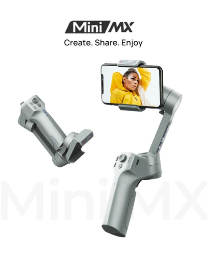 MOZA Mini MX 3 Axis Foldable Handheld Gimbal Stabilizer for Action Camera and Smart Phone(Grey) - Consumer Electronics by MOZA | Online Shopping UK | buy2fix