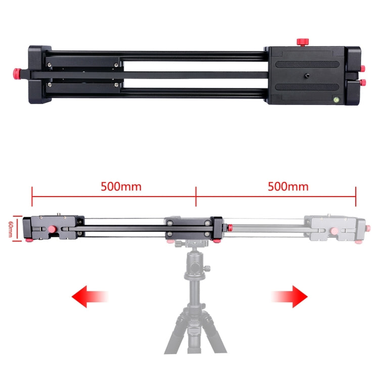YELANGU YLG0109I 50cm / 100cm (Installs on Tripod) Slide Rail Track for DSLR / SLR Cameras / Video Cameras - Camera Accessories by YELANGU | Online Shopping UK | buy2fix