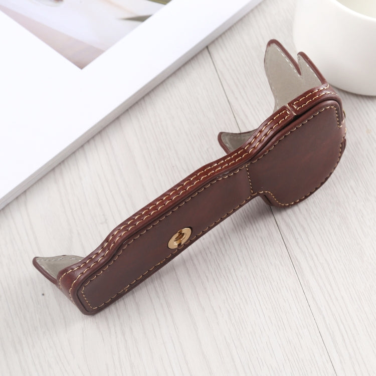 1/4 inch Thread PU Leather Camera Half Case Base for Nikon Z6 / Z7 (Coffee) by buy2fix