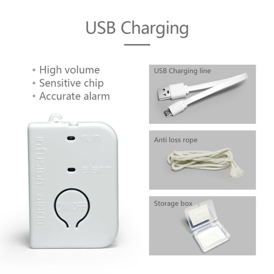 5 PCS BJYSY-001 Infusion Reminder Alarm Sensor Monitor Hospital Security(White) by buy2fix