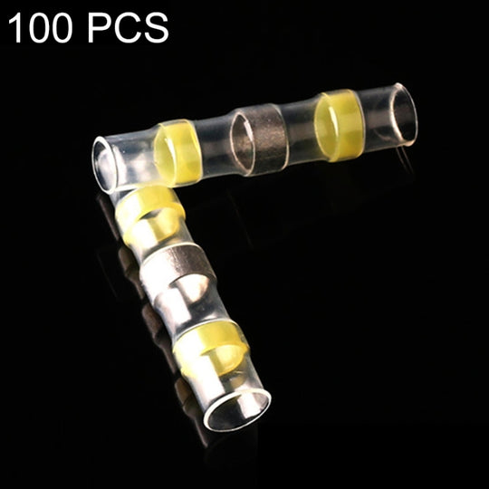 100 PCS AWG12–10 4–6 mm Dichtung Schrumpfdrahtverbinder gelbe Anschlüsse Lötmuffe (gelb)