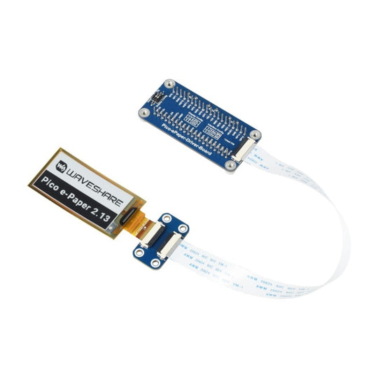 Waveshare 2,13 pouces 212 x 104 pixels noir/blanc module d'affichage flexible e-paper e-ink pour Raspberry Pi Pico, interface SPI
